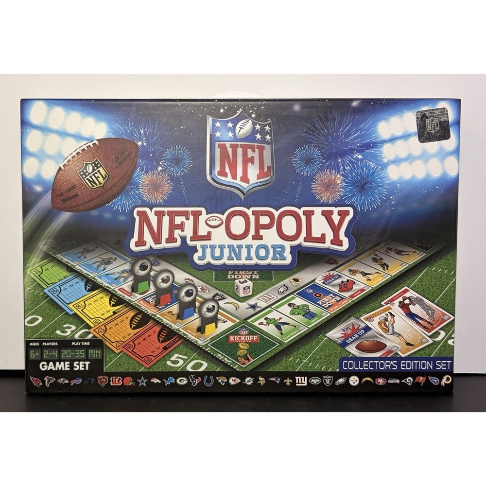NFL-opoly Junior NFL Football Monopoly Board Game Collectors Edition Complete